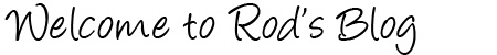 Rod's blog on training
